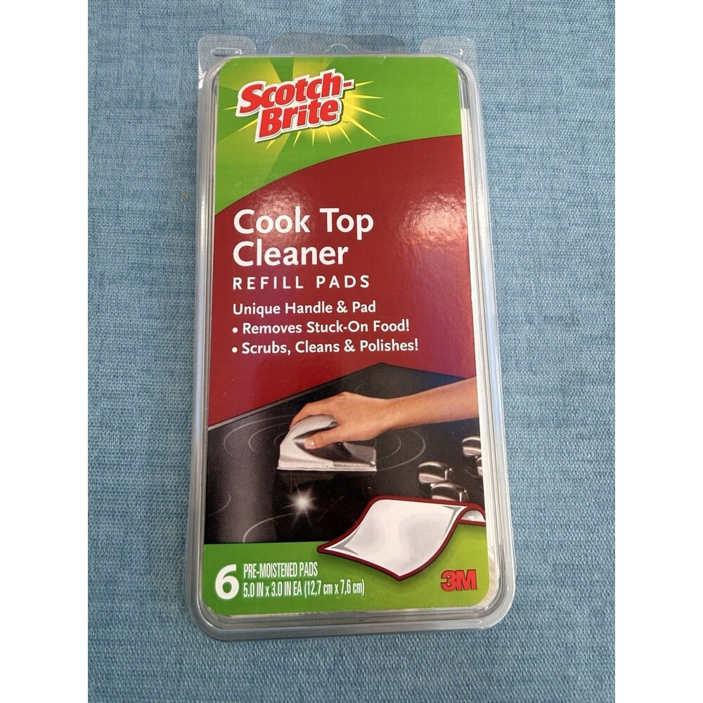 Scotch Brite Cook Top Cleaner Refill Pads 6 NEW